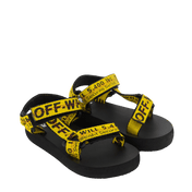 Off-białe sandały unisex dla dzieci żółte