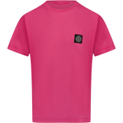 Stone Island Kids Boys T-Shirt Fuchsia