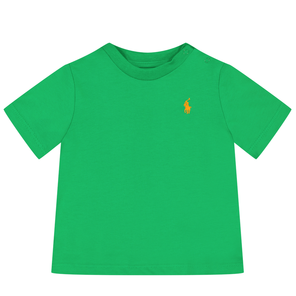Ralph Lauren Baby Jongens T-Shirt Groen 3 mnd