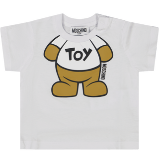 Moschino Baby Unisex T-Shirt Wit 3/6