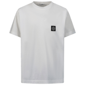 T-shirt per ragazzi per bambini di Stone Island Bianco