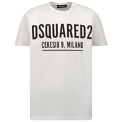 Dsquared2 snill unisex t-skjorte hvit