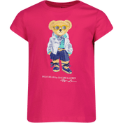Ralph Lauren Kids Girls T-skjorte Fuchsia