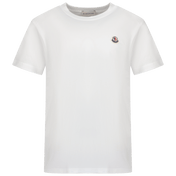 Moncler Kinder unisex t-skjorte hvit