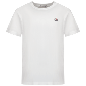 Moncler Kinder Unisex T-Shirt Wit 4Y