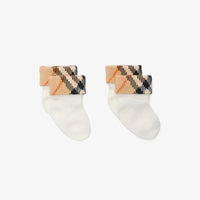 Burberry Retourne bébé Unisexe Chaussettes dedans Blanc