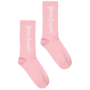 Calcetines de niñas para niños de Palm Angels rosa claro
