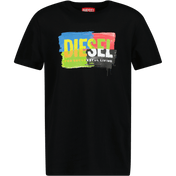 T-shirt de meninos de crianças diesel preto