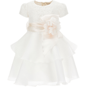 MonnaLisa Baby Mädchen Kleid Weiß