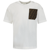 T-shirt Fendi Kinder unisex biały