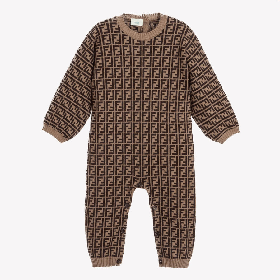 Fendi Baby Unisex Strampler in Braun