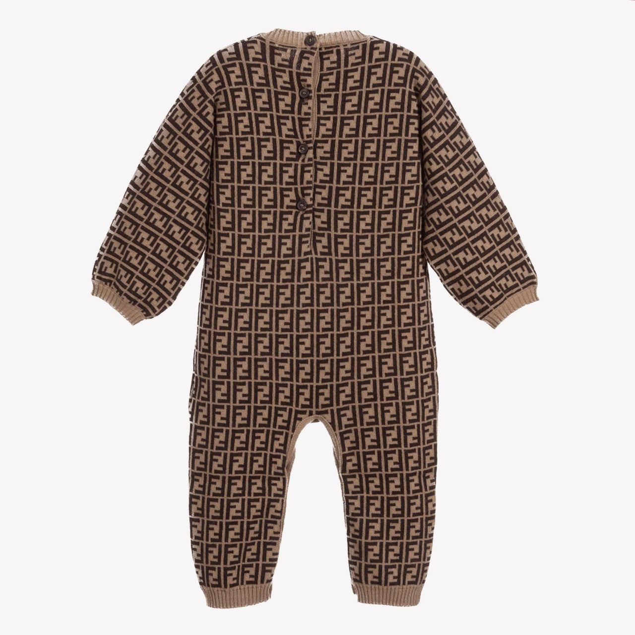 Fendi Baby Unisex Playsuit In Brown – Superstellar