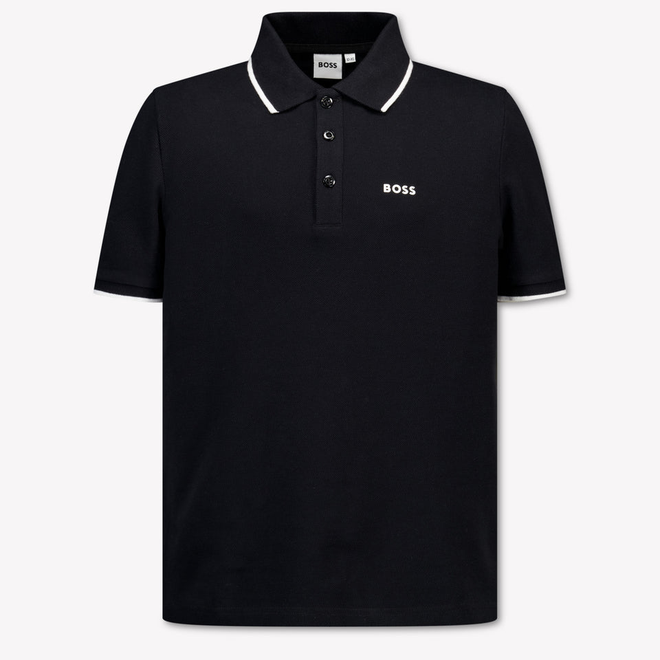 Boss Enfants Garçons Polo En Noir
