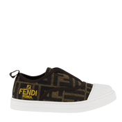 Fendi Kids Unisex Sneakers Brown