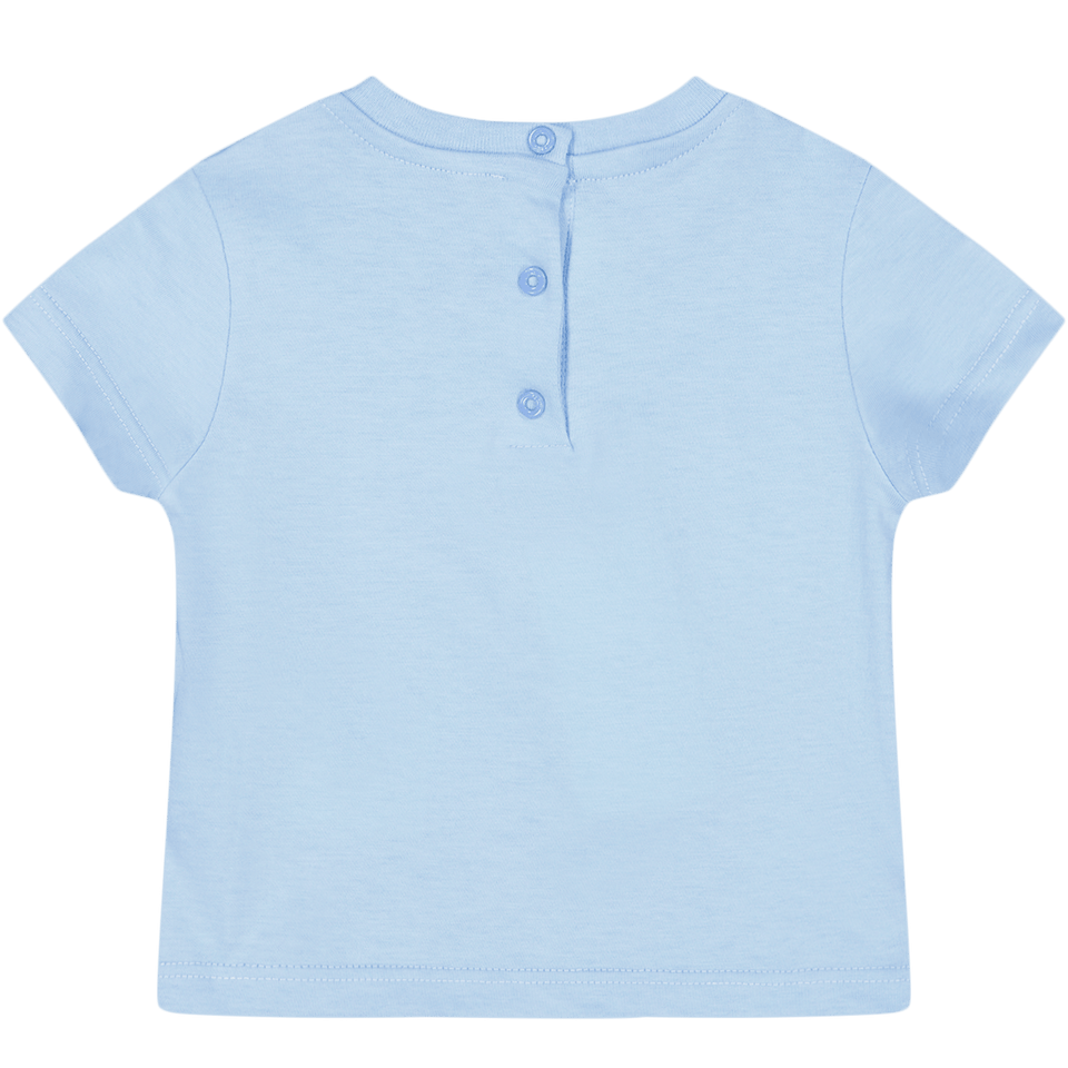 Fendi Baby Unisex T-Shirt Licht Blauw