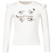 Monnalisa Children's Girls T-shirt av White