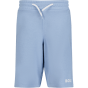 Boss niños pantalones cortos de color azul claro