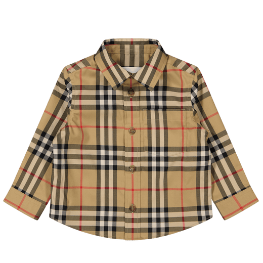 Burberry Baby Jongens Blouse Beige