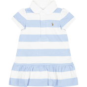 Ralph Lauren Baby Girl Vestido azul claro