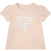 Guess Baby Mädchen T-Shirt Lachsfarben