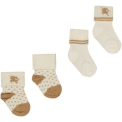Burberry Baby Unisex ponožka z bílé