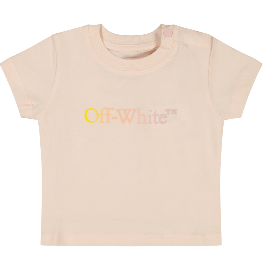Off-White Baby Mädchen T-Shirt Rosa