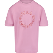 Stella McCartney Kids Girls T-shirt rosa