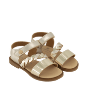 Andanines Children's Girls Sandals Gold