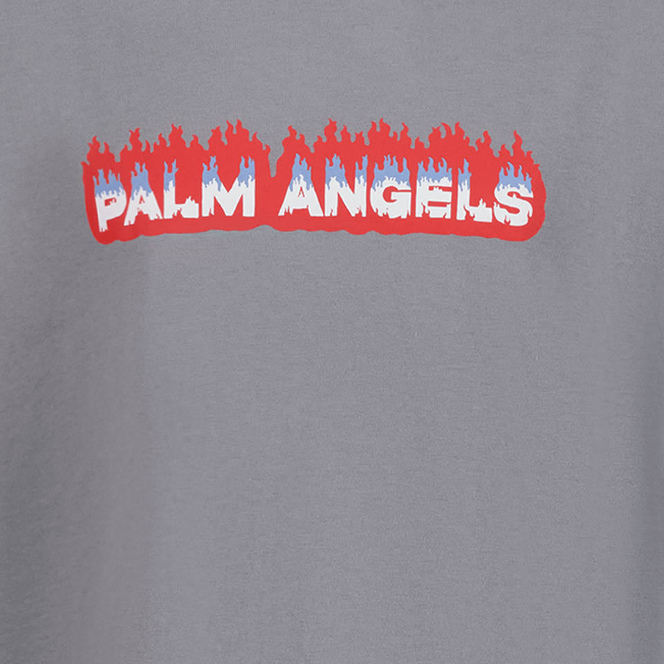 Palm Angels Kinder Jongens T-Shirt Grijs