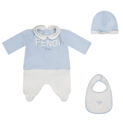 Fendi Baby Unisex Bodysuit Light Blue