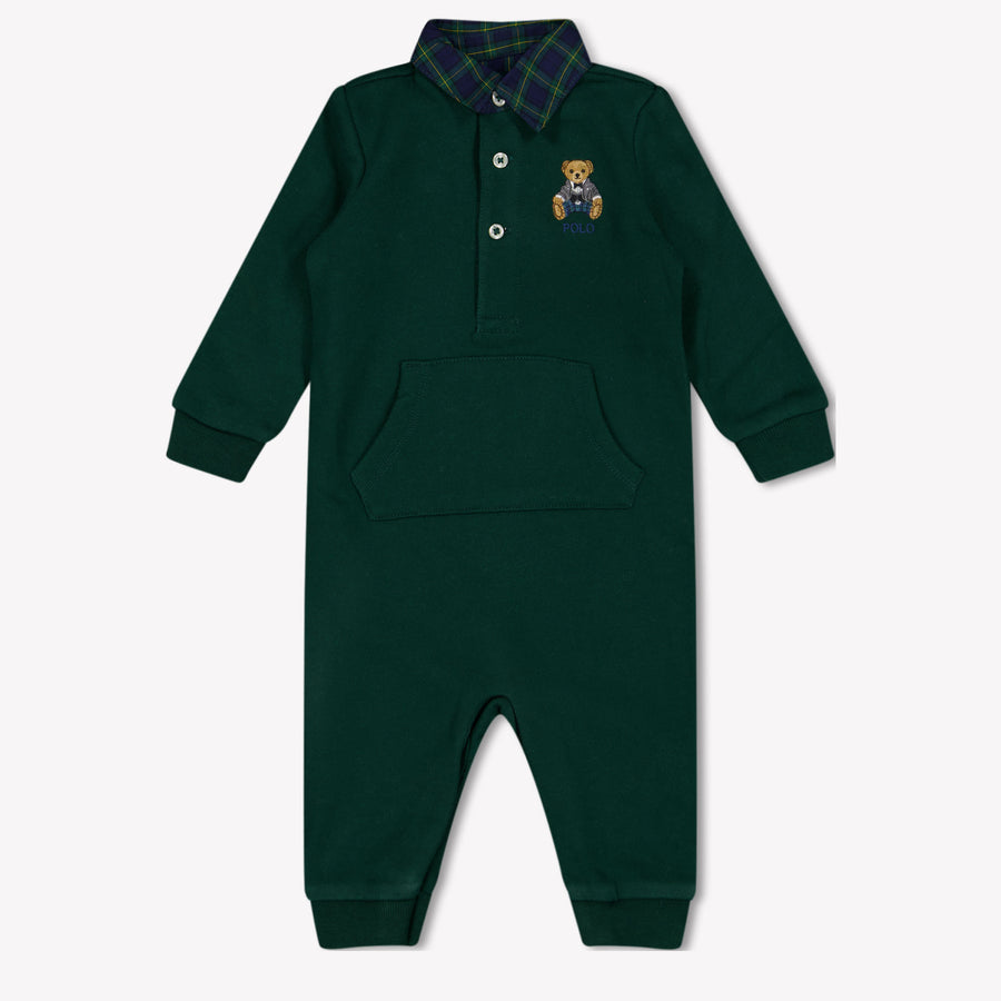 Ralph Lauren Baby Boys Romper in Dark Green
