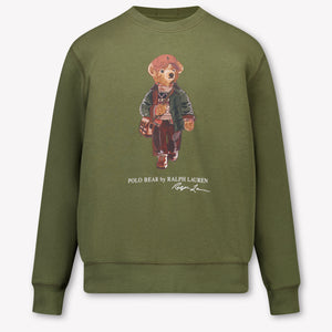 Ralph Lauren Kinder Jungen Pullover rein Olivgrün