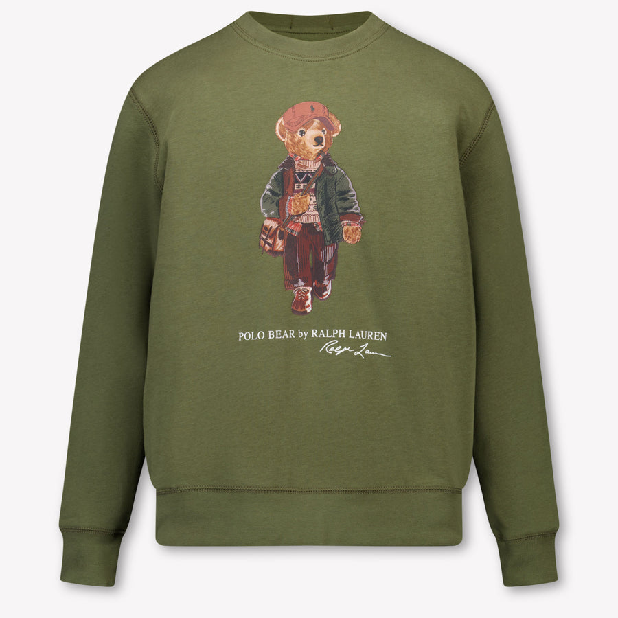 Ralph Lauren Kinder Jungen Pullover rein Olivgrün
