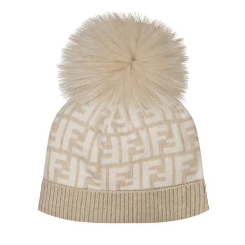 Fendi Bambino Unisex Cappuccio Beige Chiaro