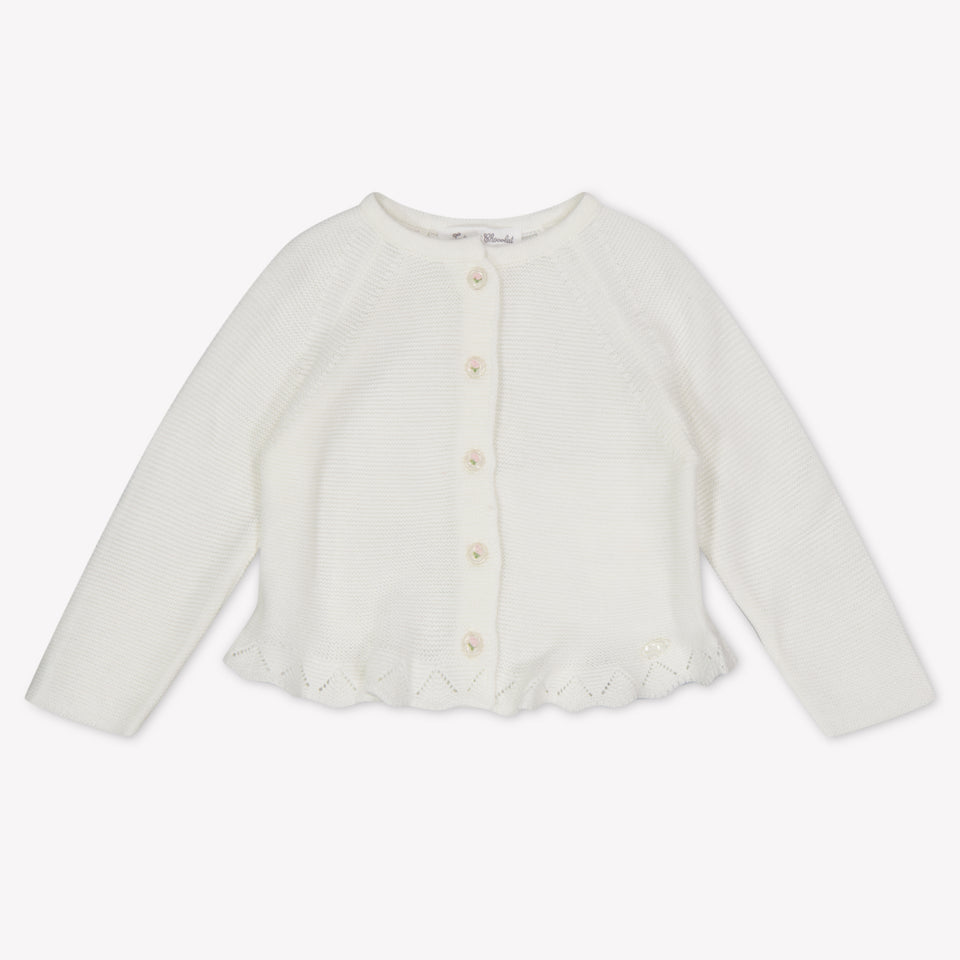 Tartine Et Chocolat Baby Girls Cardigan In OffWhite