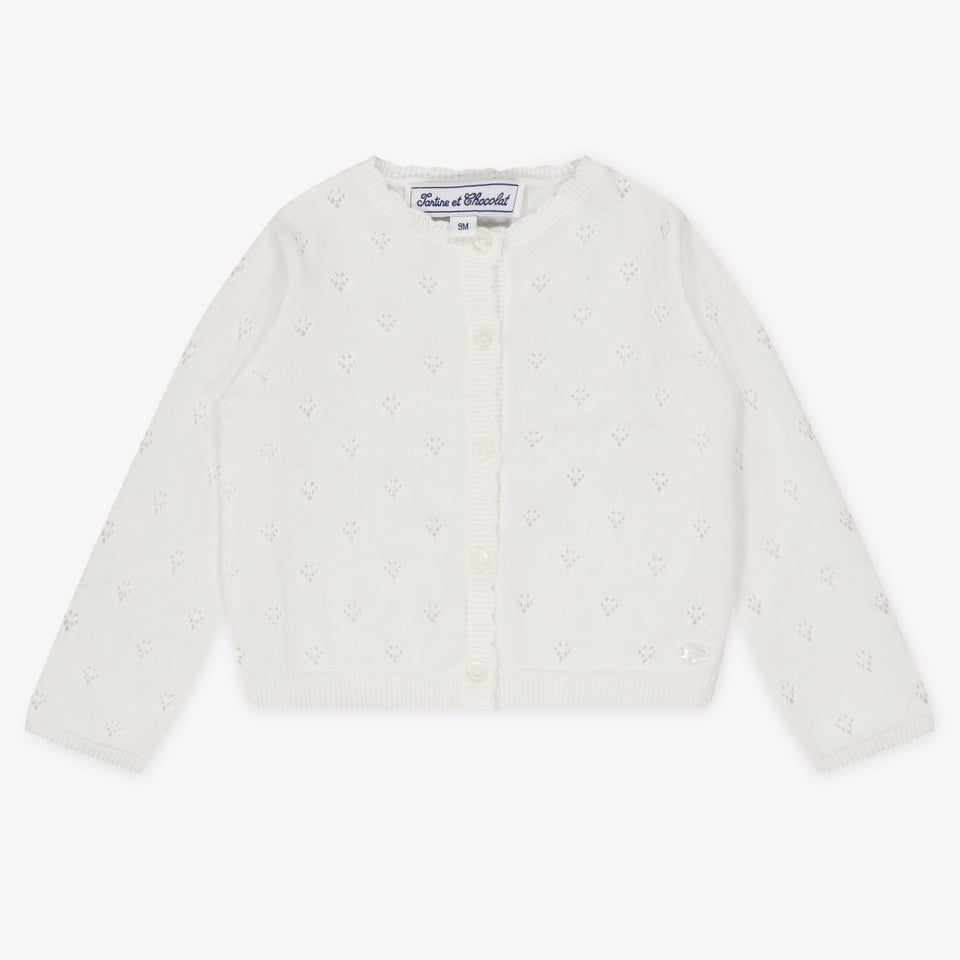 Tartine Et Chocolat Bébé Filles Cardigan en Blanc
