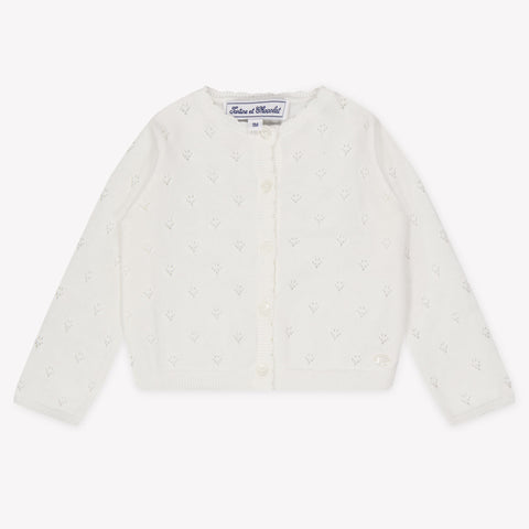 Tartine Et Chocolat Baby Ragazze Cardigan dentro Bianco