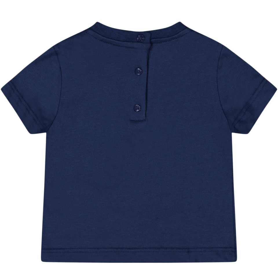 Fendi Baby Unisex T-Shirt Navy