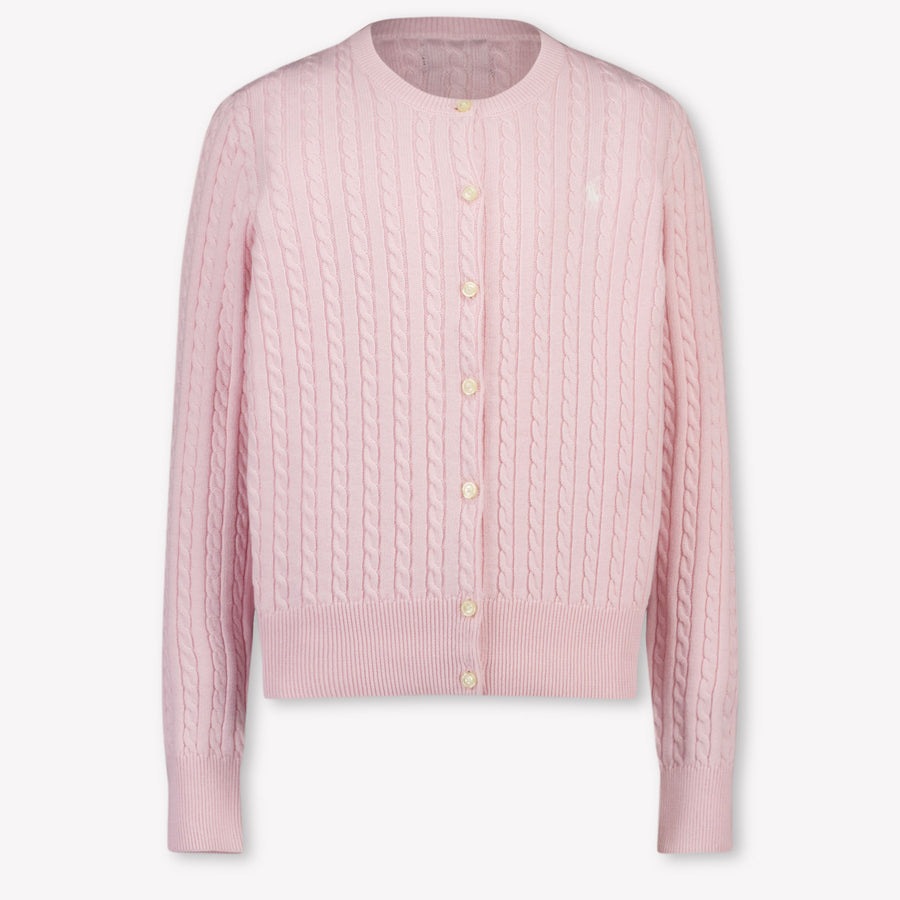 Ralph Lauren niños Chicas Cárdigan en Rosa claro