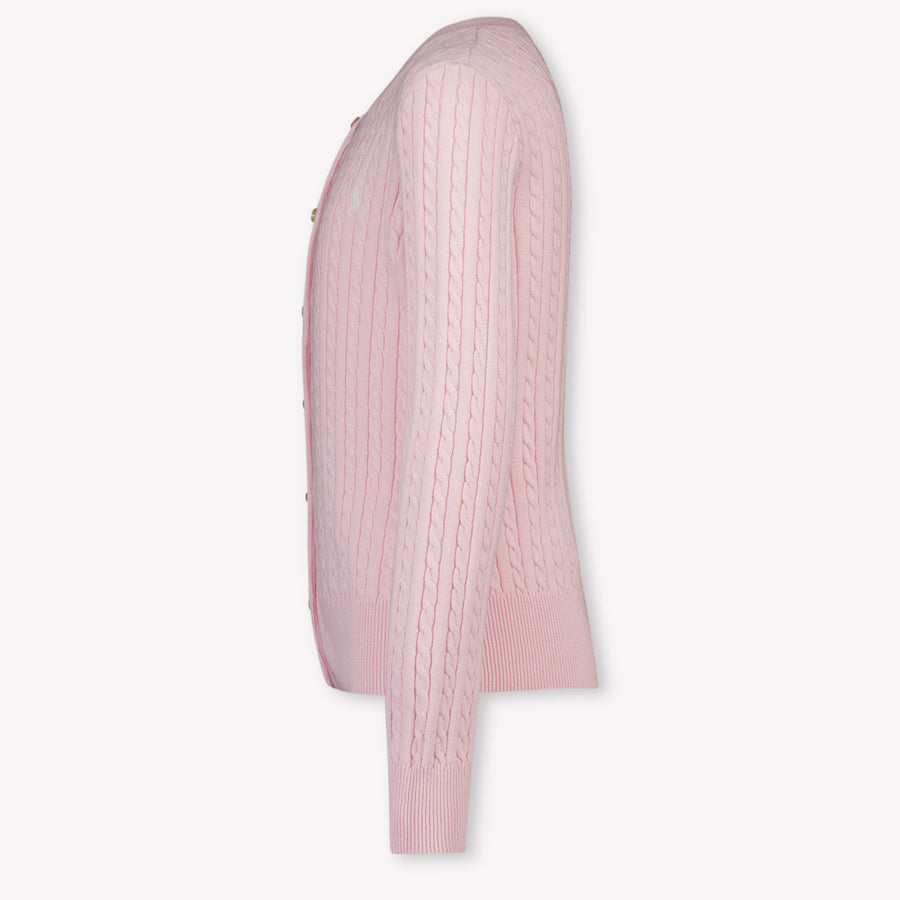 Ralph Lauren niños Chicas Cárdigan en Rosa claro