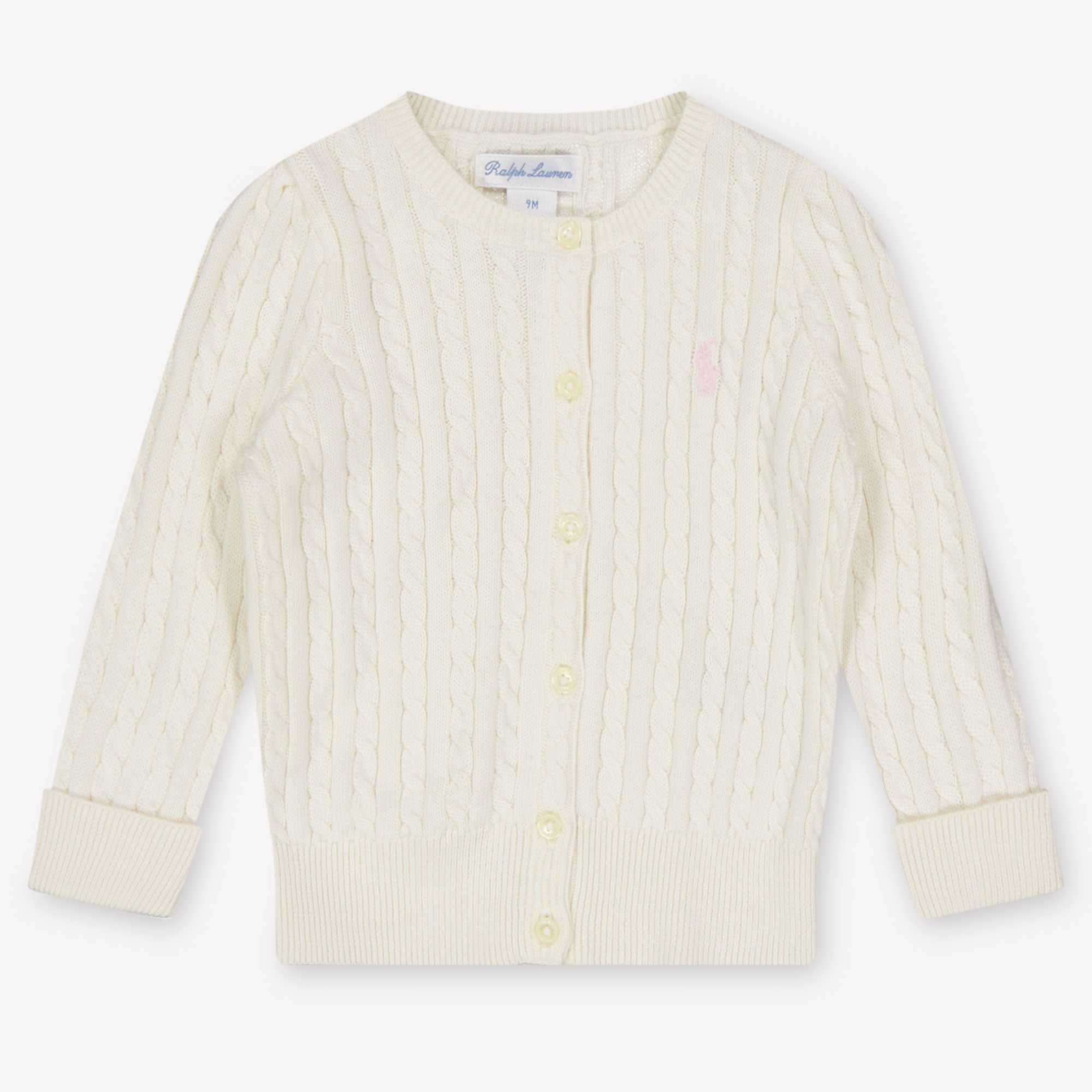 Ralph Lauren bebe Chicas Cárdigan en Blanco Roto