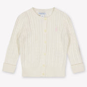Ralph Lauren Bébé Filles Cardigan en blanc cassé