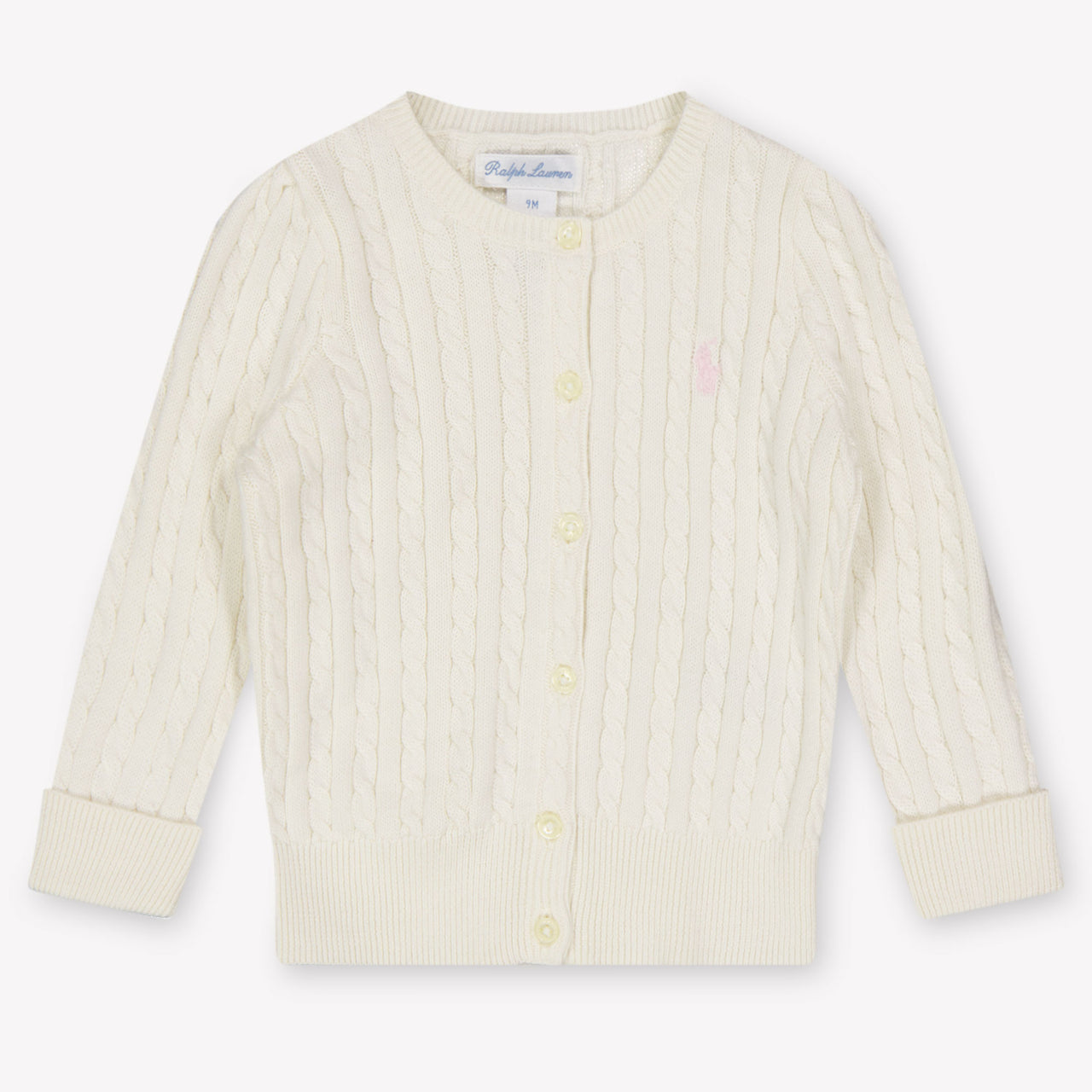 Ralph Lauren Baby Mädchen Strickjacke In Grauweiß
