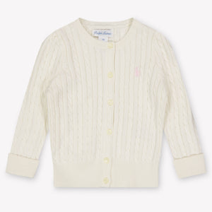 Ralph Lauren Baby Mädchen Strickjacke In Grauweiß