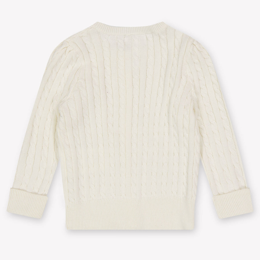 Ralph Lauren Baby Mädchen Strickjacke In Grauweiß