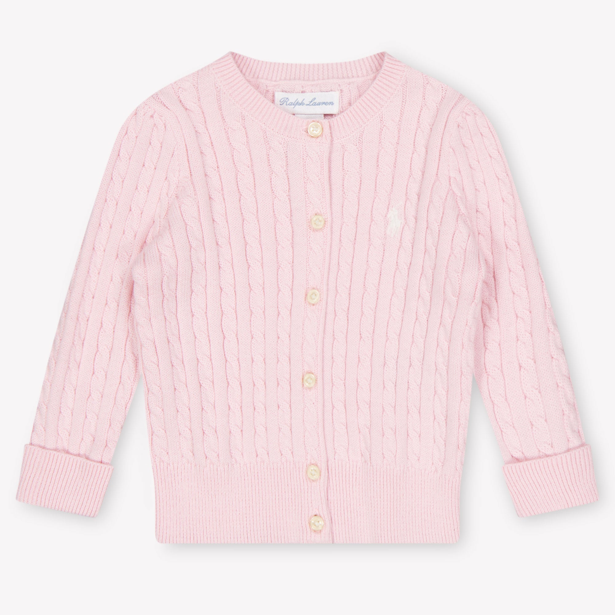 Ralph Lauren bebe Chicas Cárdigan en Rosa claro