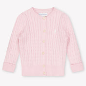 Ralph Lauren bebe Chicas Cárdigan en Rosa claro