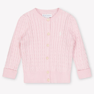 Ralph Lauren bebe Chicas Cárdigan en Rosa claro