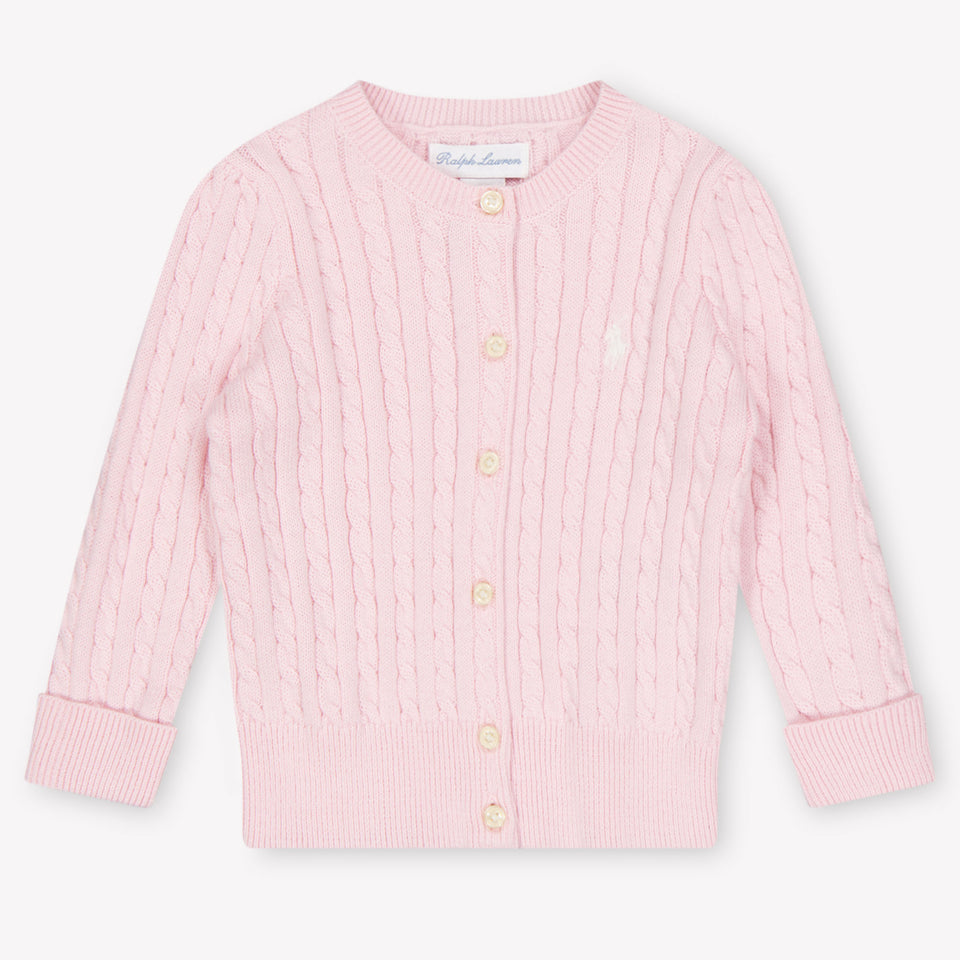 Ralph Lauren bebe Chicas Cárdigan en Rosa claro