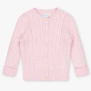 Ralph Lauren Bébé Filles Cardigan en Rose Léger